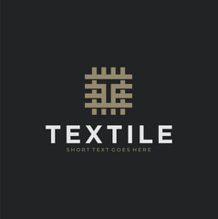 Obraz premium Initial Letter T Textile with Weave Mat motif pattern texture classic logo design