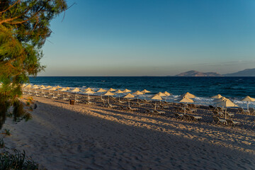 Leżaki na Greckiej Wyspie Kos