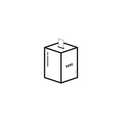 Ballot box icon isolated vector graphics