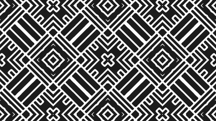 Monochrome Repeat Pattern.black and white grunge  background.Abstract halftone pattern.3D Illustration. 3D Rendering.
