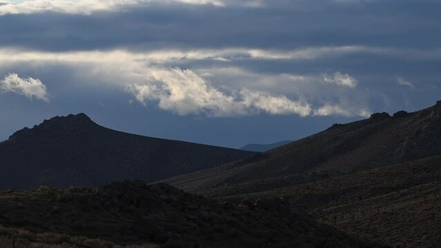 Fast moving early morning clouds Owens Peak area.