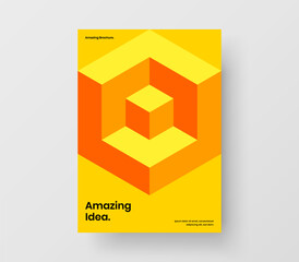 Obraz premium Simple leaflet vector design illustration. Isolated geometric shapes corporate identity concept.