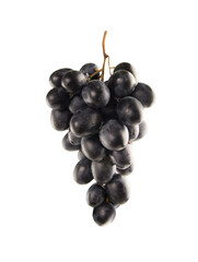 Black grapes on transparent background. 