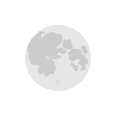 Moon icon. Vector illustration on a white background.