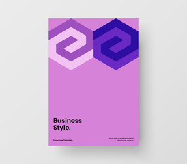 Isolated mosaic tiles company cover concept. Simple presentation design vector layout.