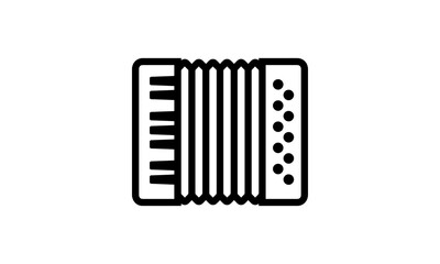 flok music vector illustration icon outline style black and white background eps 8