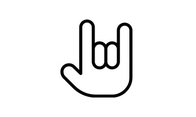 metal hand vector illustration icon outline style black and white background eps 8