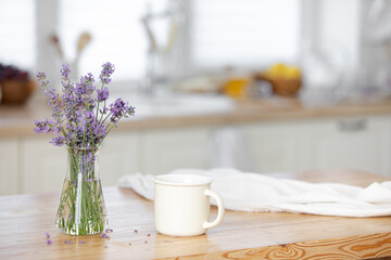 Bouquet of lavender in the kitchen.