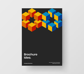 Isolated geometric pattern banner concept. Amazing magazine cover A4 design vector layout.