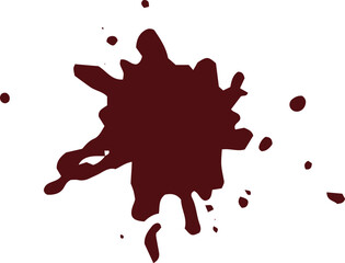 red blot isolated on white