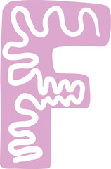 Letter F english alphabet.