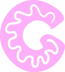 Letter G english alphabet.