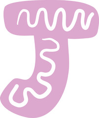 Letter J of the English alphabet.