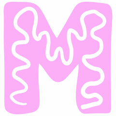 Letter M of the English alphabet.