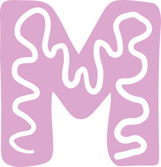 Letter M of the English alphabet.