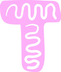 Letter T of the English alphabet.