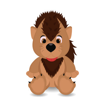 Hedgehog. Toy. Cartoon character. Vector. Graphics. Used for stickers, magazines, on covers, web design. Purpose, children's toys, coloring books, print on clothing.