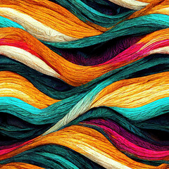 close up of colorful threads