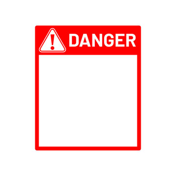 danger sign in tendy flat design