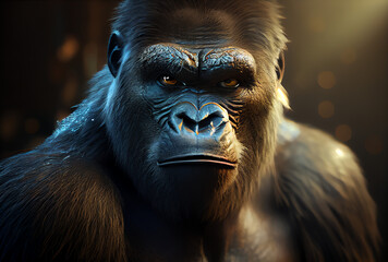 portrait of a gorilla, generative ai