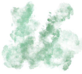  Green Gradient Smoke Abstract Shape