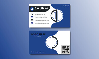 Modern Business Card Creative and Clean Business Card Template.Vector illustration name card template layout in rectangle size layout corporate identity.