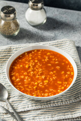 Healthy Organic Alphabet Tomato Soup