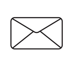 envelope icon on white