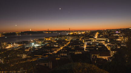 VIEW OF LISBON AT NIGHT