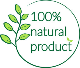 100% natural vector logo design.