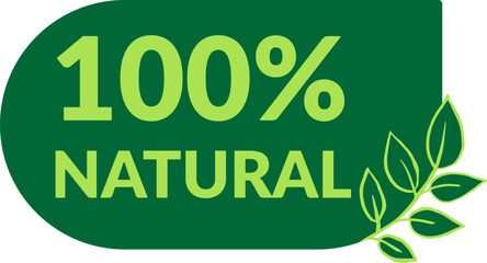 100% natural vector logo design.