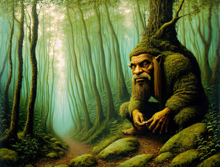 A troll in the deep woods.