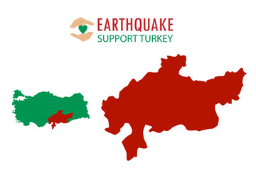 turkey earthquake natural disaster support relief maps concept design
