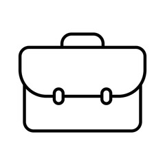 Business bag icon, briefcase vector icon. Suitcase, portfolio symbol, linear style pictogram isolated on white.