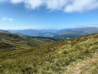 A view of the Scottish Countryside from the top of the Nevis Range