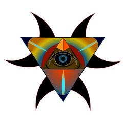 eye in the pyramid mystical symbol