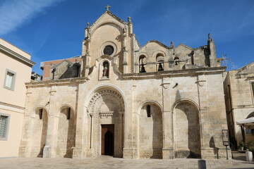 Fototapeta na wymiar Church of San Giovanni Battista in Matera, Italy