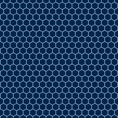 abstract geometric graphic seamless light blue hexagon pattern on blue background