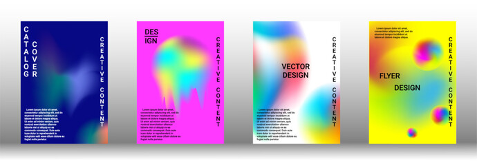 Artistic covers design. Creative fluid colors backgrounds. Set of abstract covers