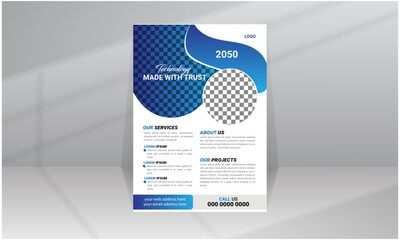 Science and Technology Flyer, Poster template