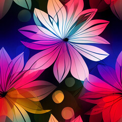 Abstract Flowers Background.Generative AI.