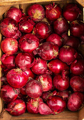 red onions, natural vegetable background, healthy organic food, vitamins