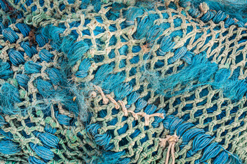blue fishing net