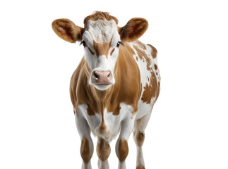 Cow isolated on white, transparent background, PNG, generative ai