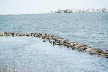 outer banks sound in Manteo, North Carolina, horizon view