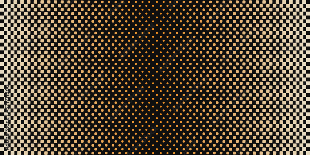 Poster checker pattern transitions into polka dots. print for pillows, notebooks, fabrics, wallpaper, inter