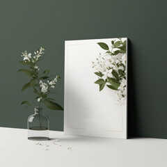 Mockup photo frame, gentle breeze carrying the scent of jasmine AI Generaion