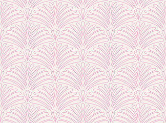 Abstract floral seamless pattern. Vector art deco texture. Geometric minimalist background.