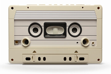 Obraz premium Old cassette tape isolated on white. Generative AI