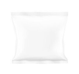 Blank pillow bag mockup isolated on white background. Vector illustration ready and simple to use for your design. The mock-up will make the presentation look as realistic as possible. EPS10.	